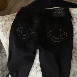 True religion size 23 black denim skinny jeans